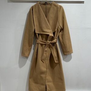 Stylish Tan Belted Coat